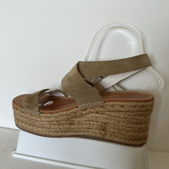 rag & bone August Suede And Leather Espadrille Sandals In Taupe Size 37.5 - Picture 4 of 8
